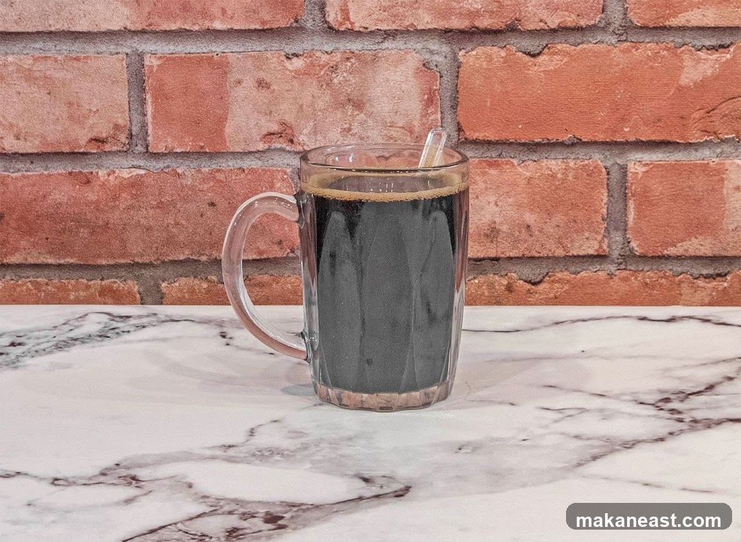 Coffee in a glass mug
