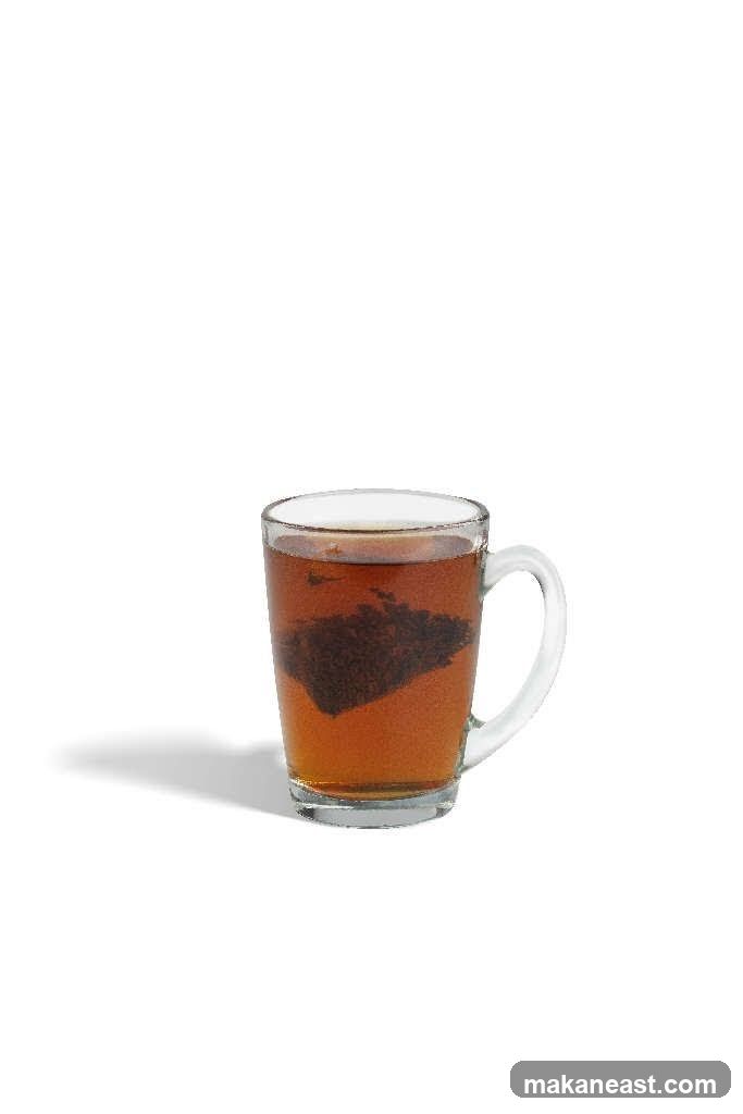 Tea in a glass mug