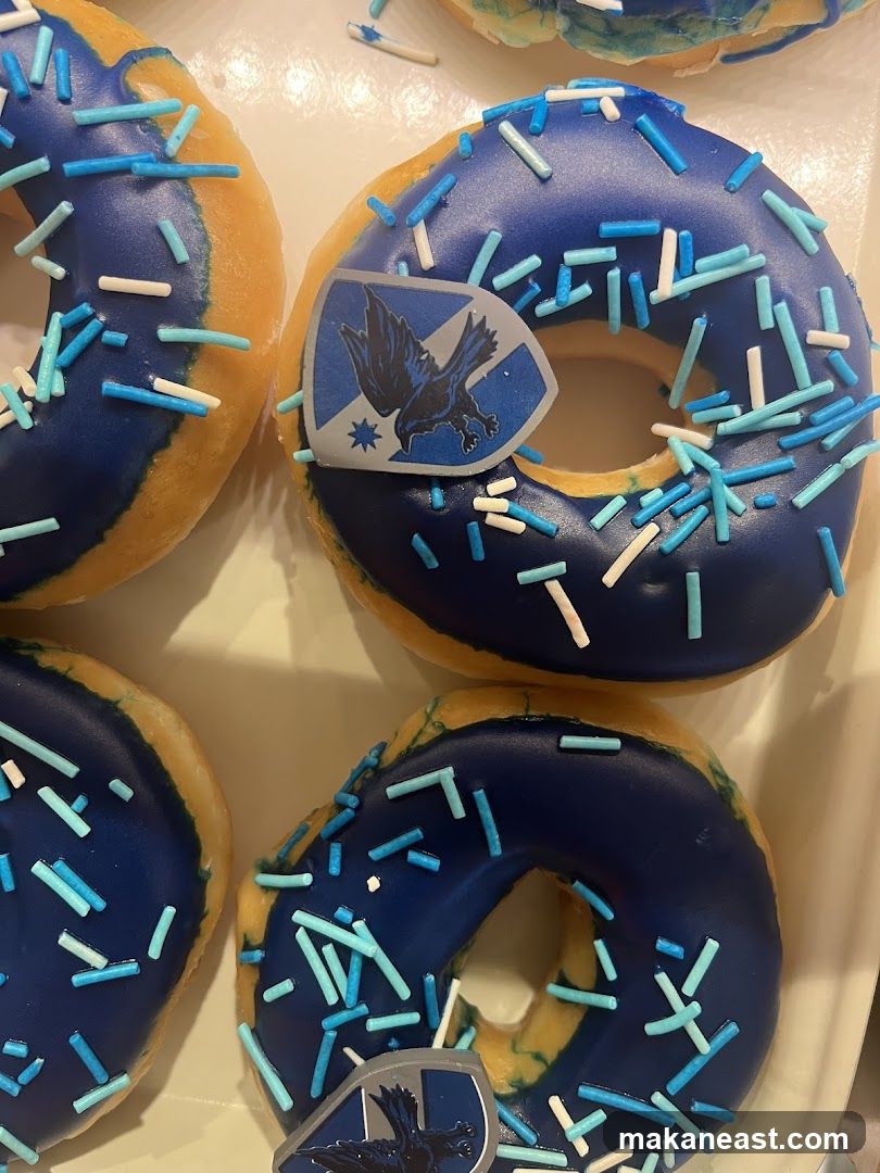 Blue Frosted Donuts with Sprinkles and Crests