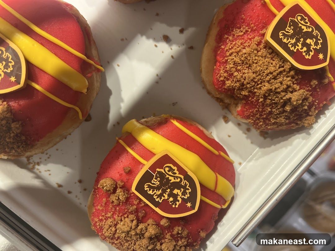Gryffindor-themed donuts