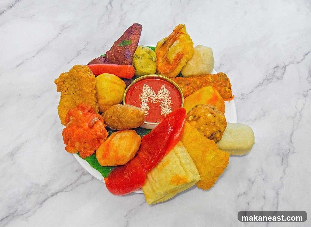 Assortment of Fried Foods with Dipping Sauce