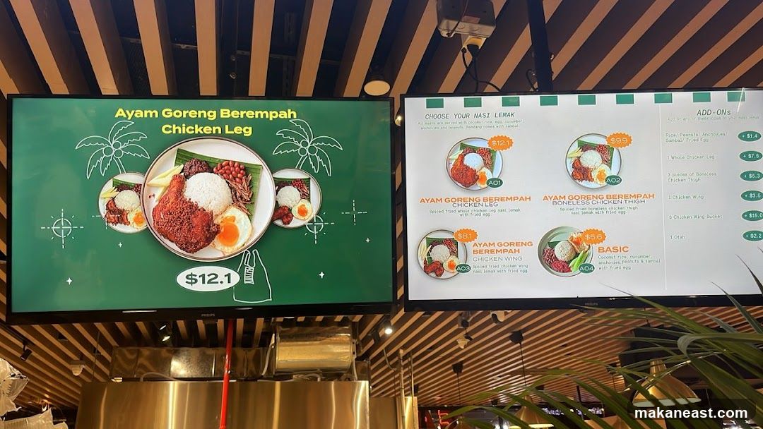 Nasi Lemak Menu