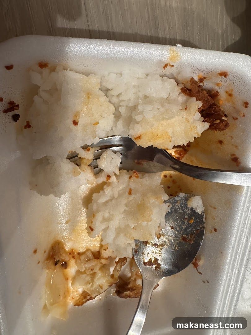 Partially Eaten Rice Dish