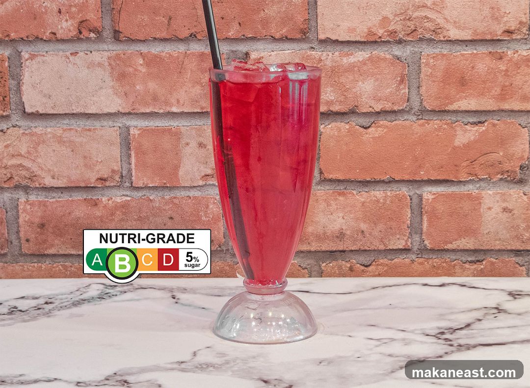 Red Drink with Nutri-Grade Label