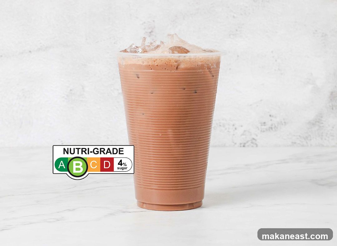 Iced Chocolate Drink with Nutri-Grade Label