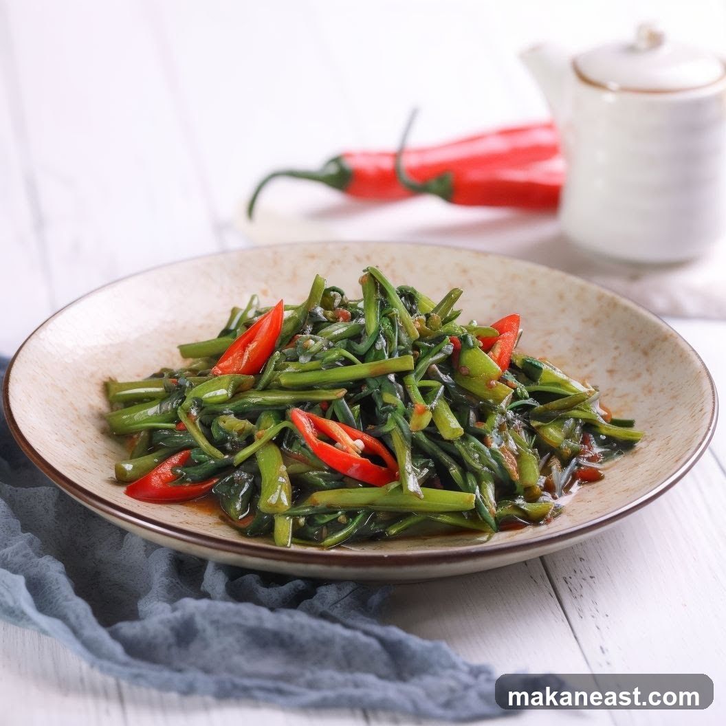 Stir-fried Water Spinach with Chili