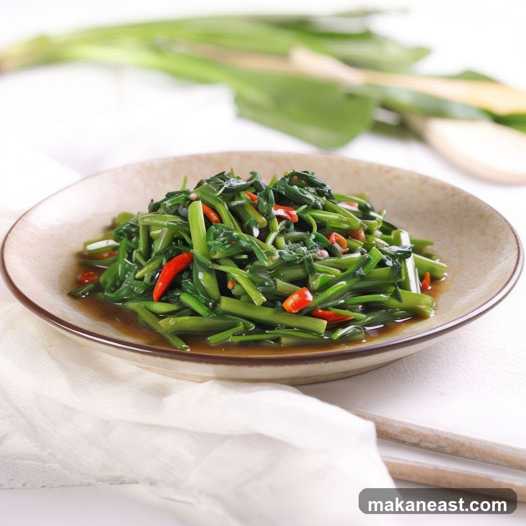 Stir-fried Water Spinach with Chili