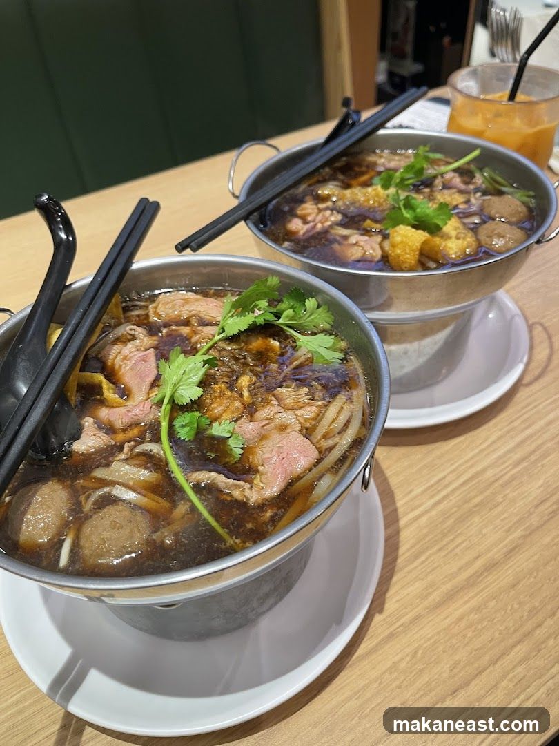 Two bowls of noodle soup