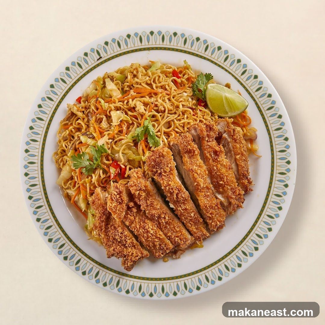 Noodle Dish with Fried Cutlet