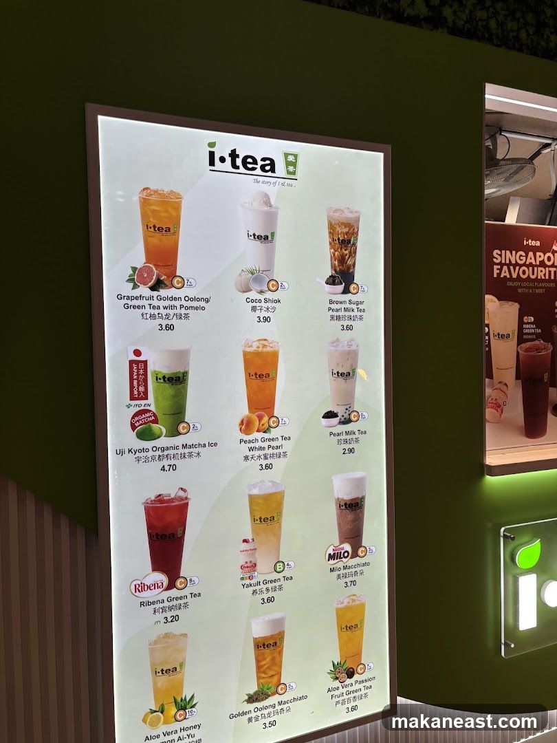 i-tea Menu