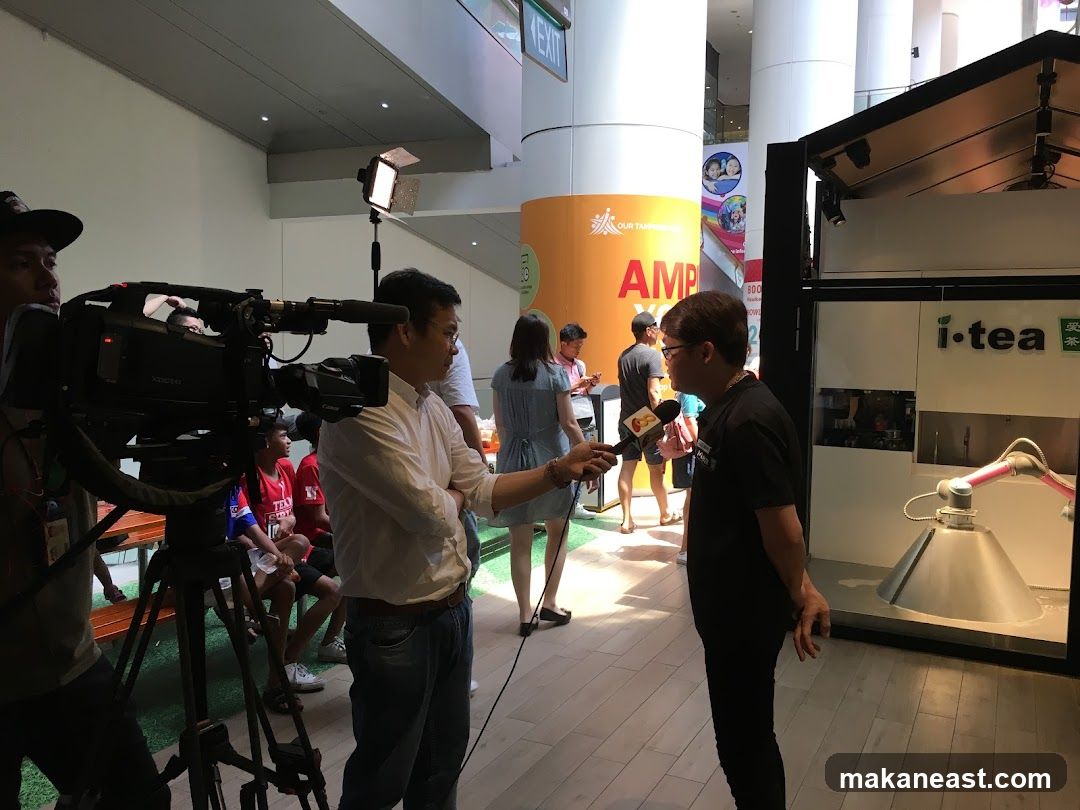 Interview at i-tea booth