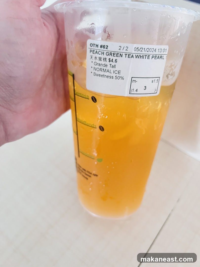 Peach Green Tea White Pearl