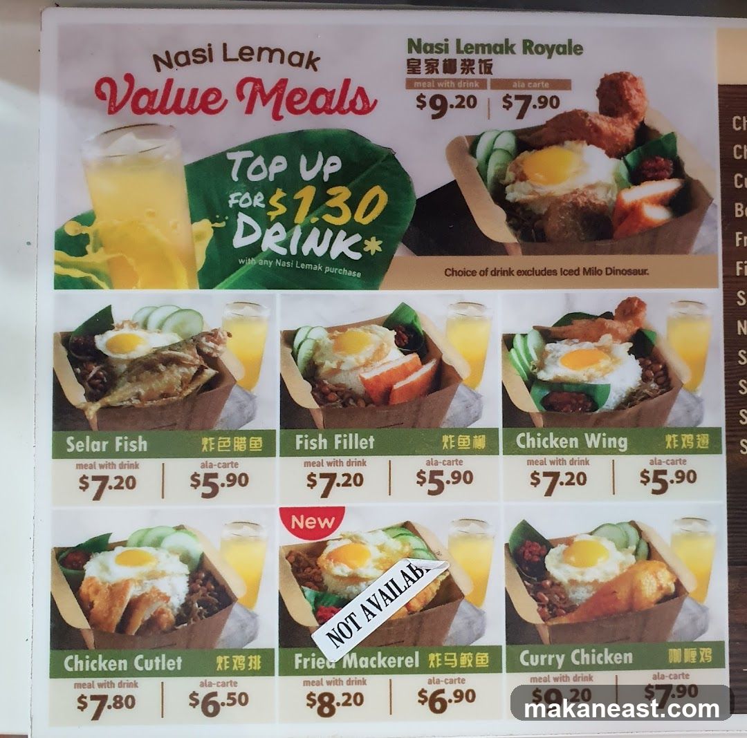 Nasi Lemak Value Meals