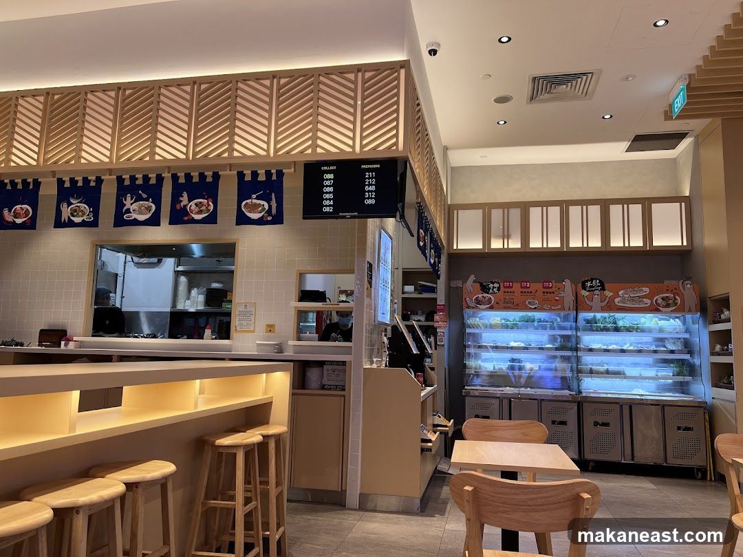 Restaurant Interior with Food Display
