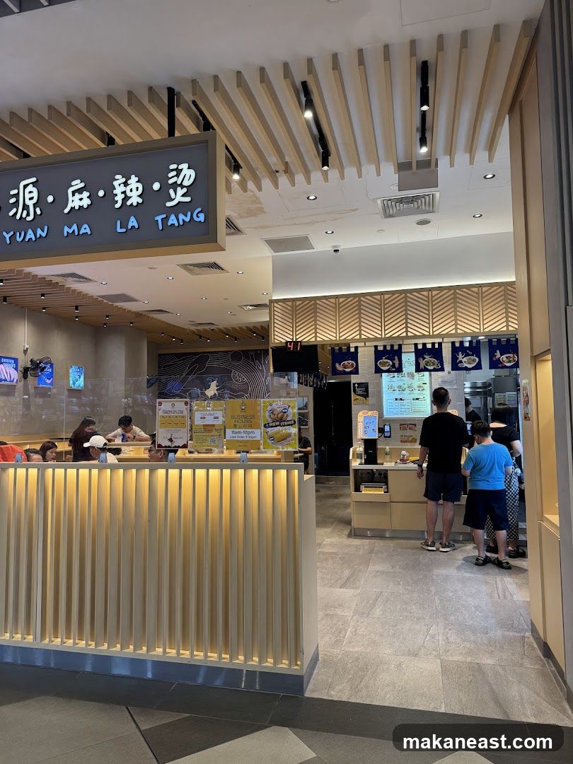Restaurant Interior with Signage