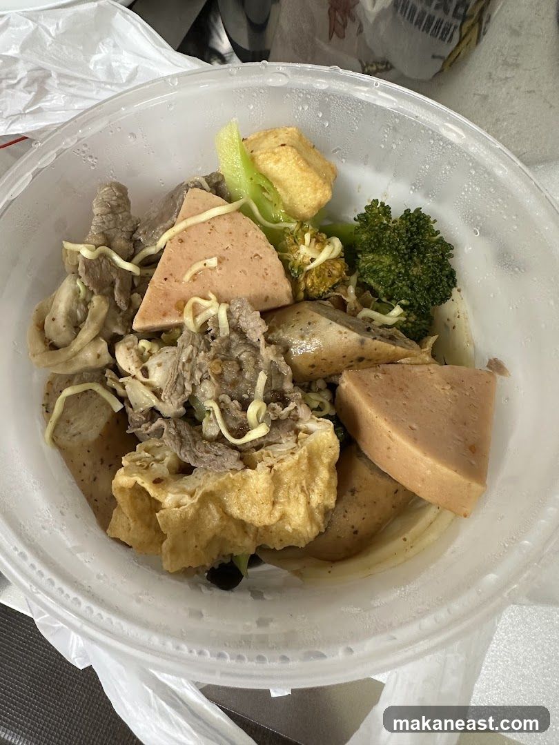 Takeout Bowl with Meat and Vegetables