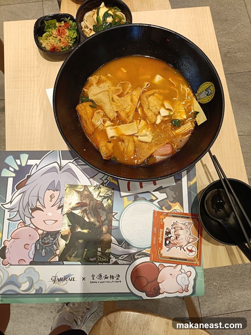 Meal with Anime Merchandise