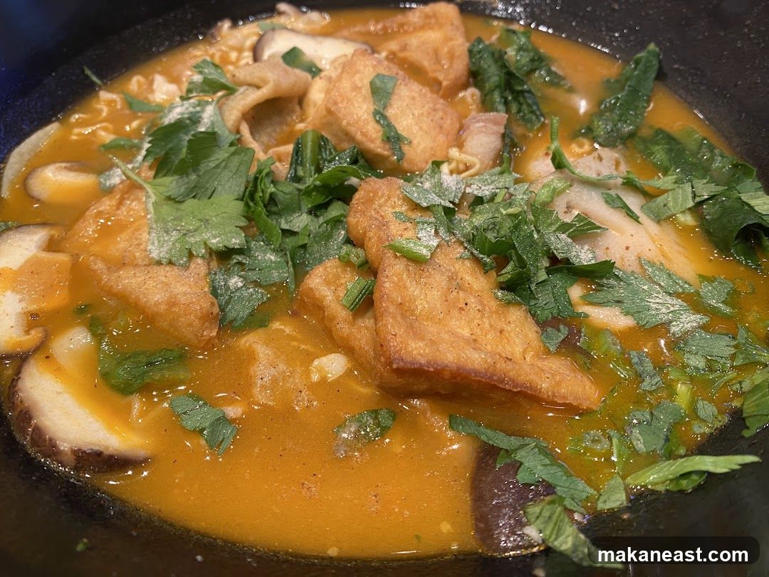 Noodle Soup with Tofu and Mushrooms
