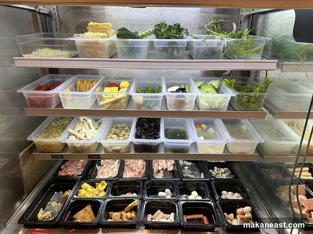 Assortment of Ingredients in a Refrigerator Display