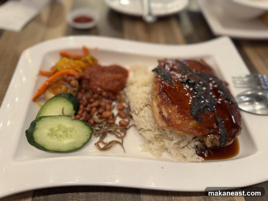 Nasi Lemak with Glazed Chicken
