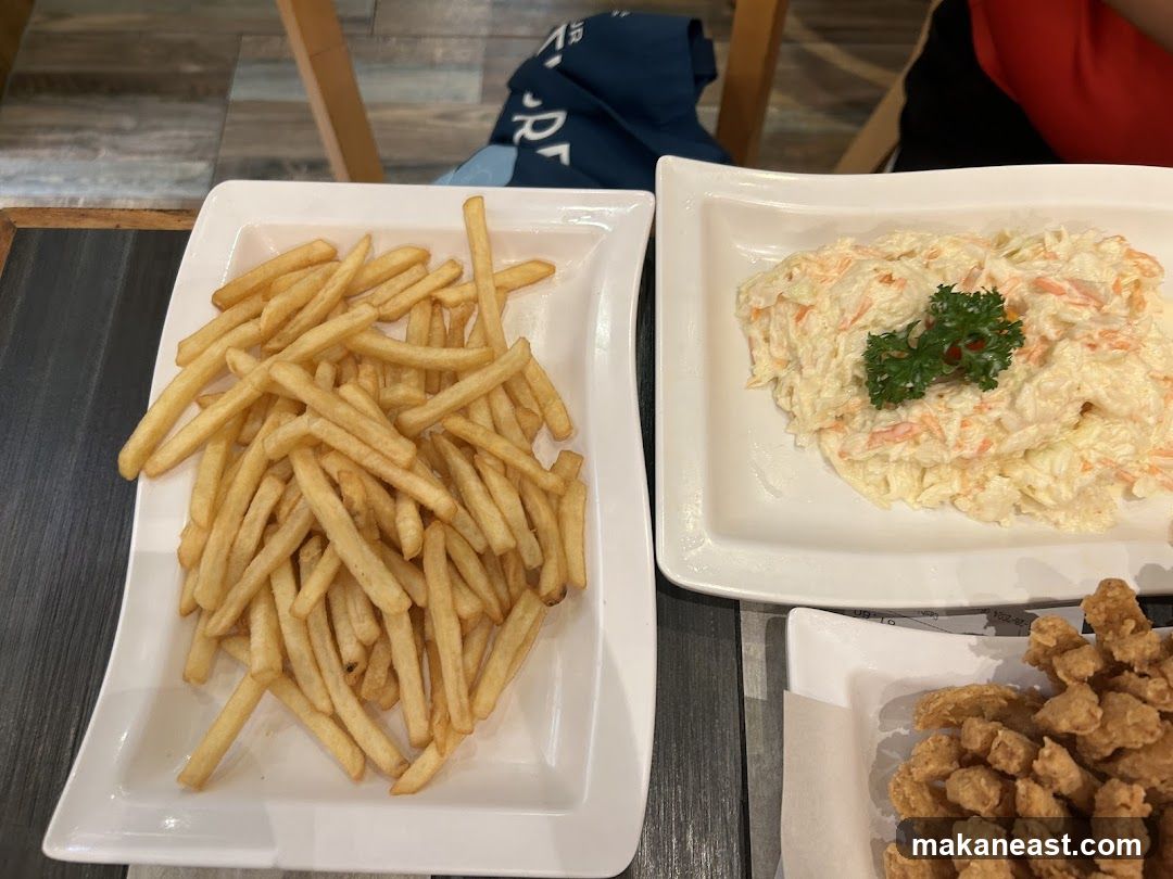 French Fries and Coleslaw