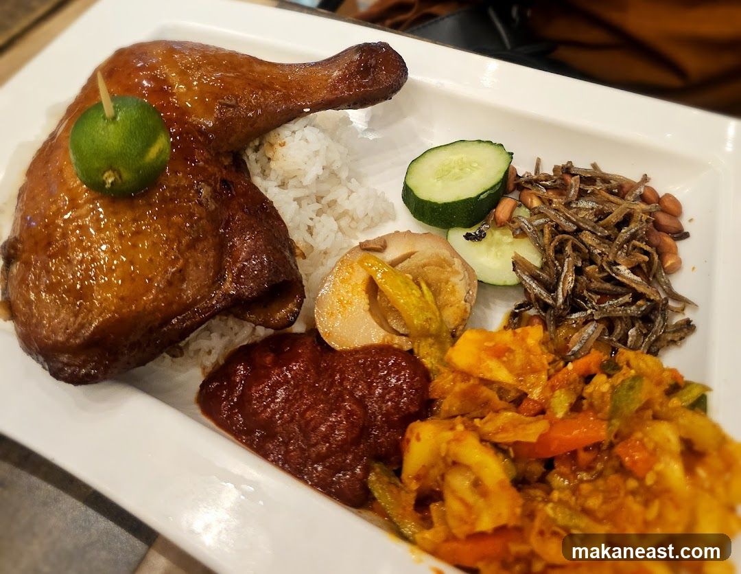 Nasi Lemak with Roasted Chicken