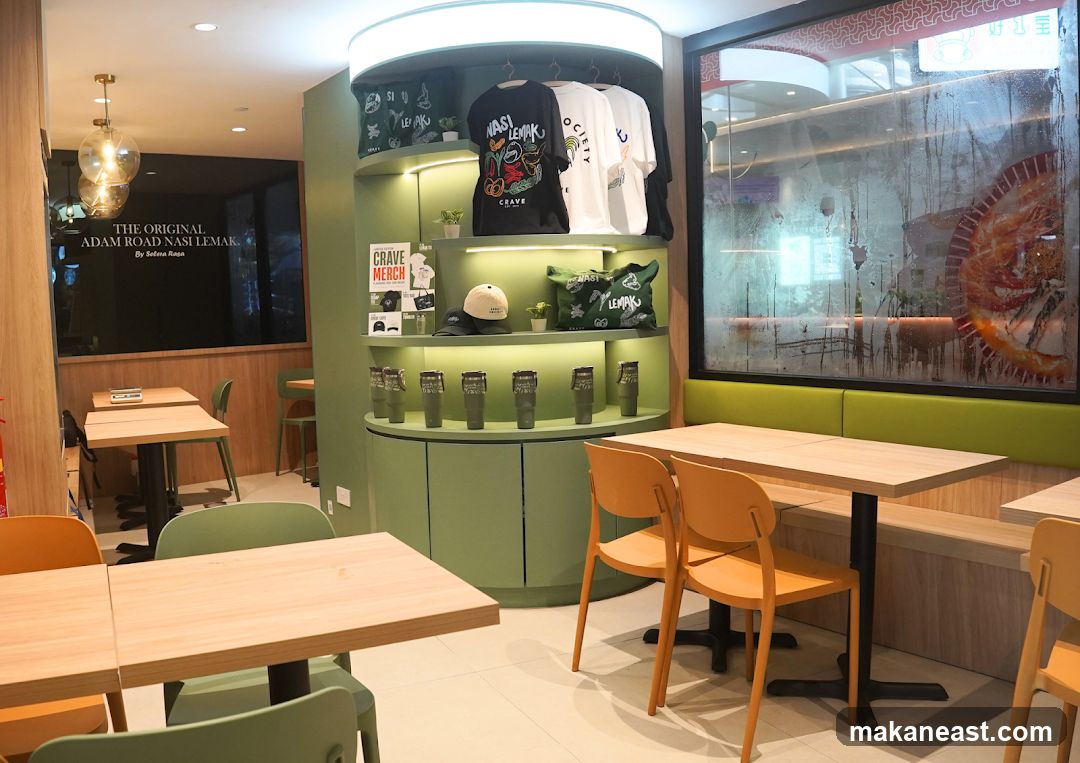 Restaurant Interior with Merchandise Display