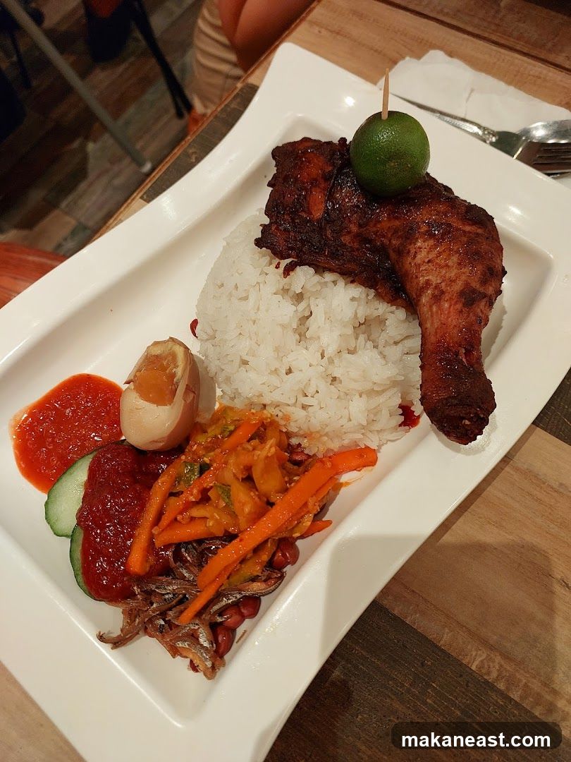 Nasi Lemak with Fried Chicken