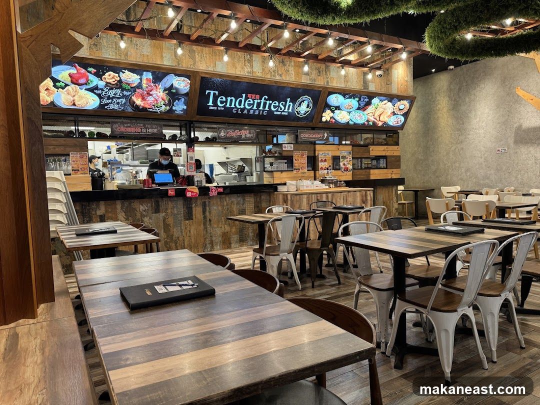 Restaurant Interior with Food Displays