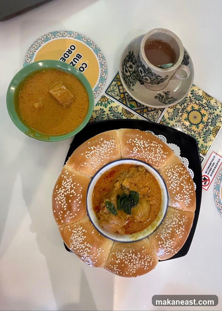 Curry and Bread with Coffee