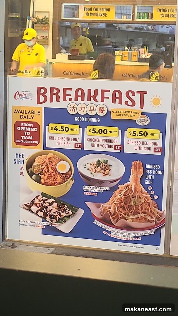 Old Chang Kee Breakfast Menu