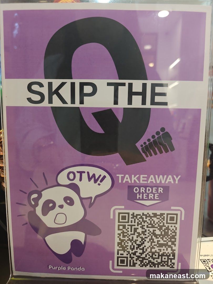 Purple Panda Takeaway Sign