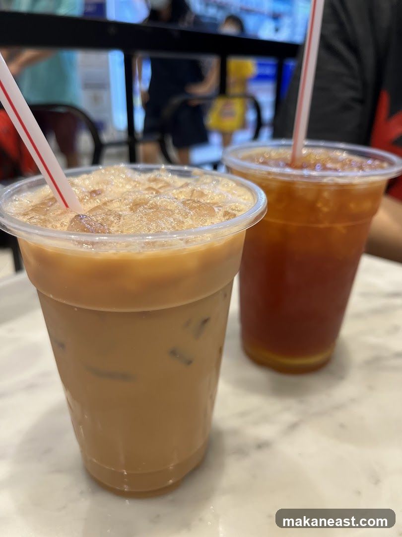 Two iced drinks