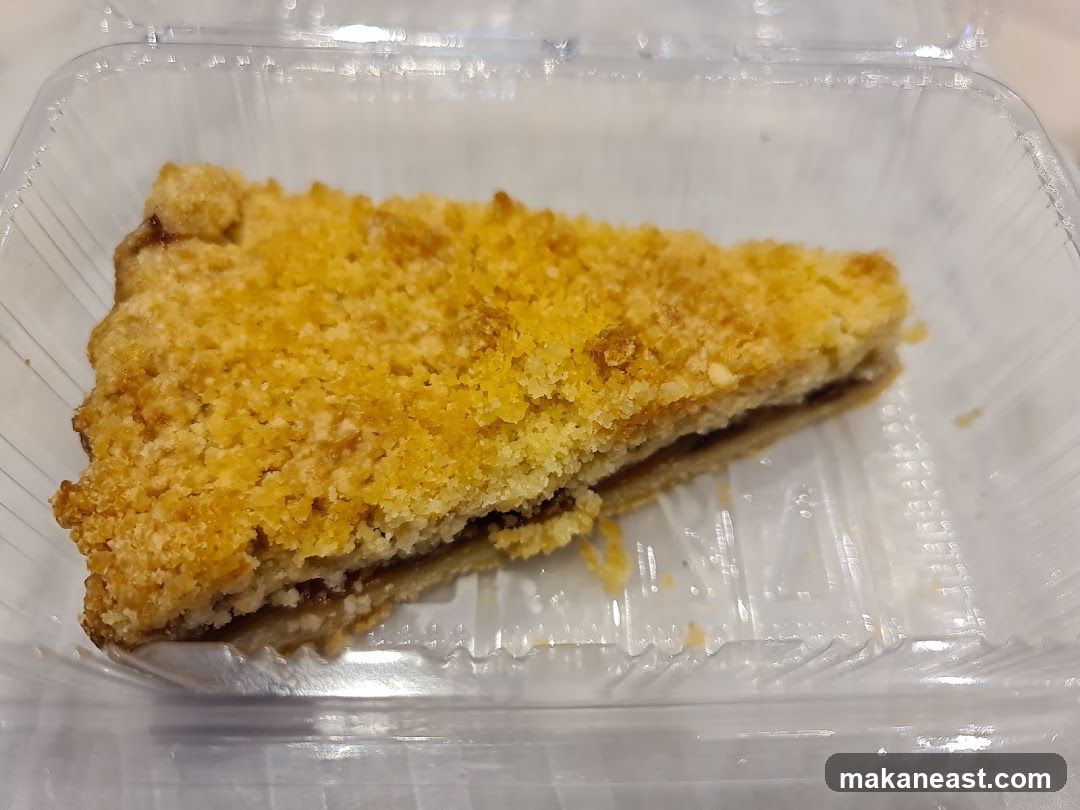 Slice of pie in a plastic container