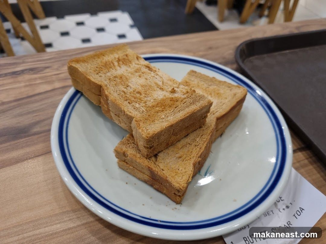 Toast on a plate
