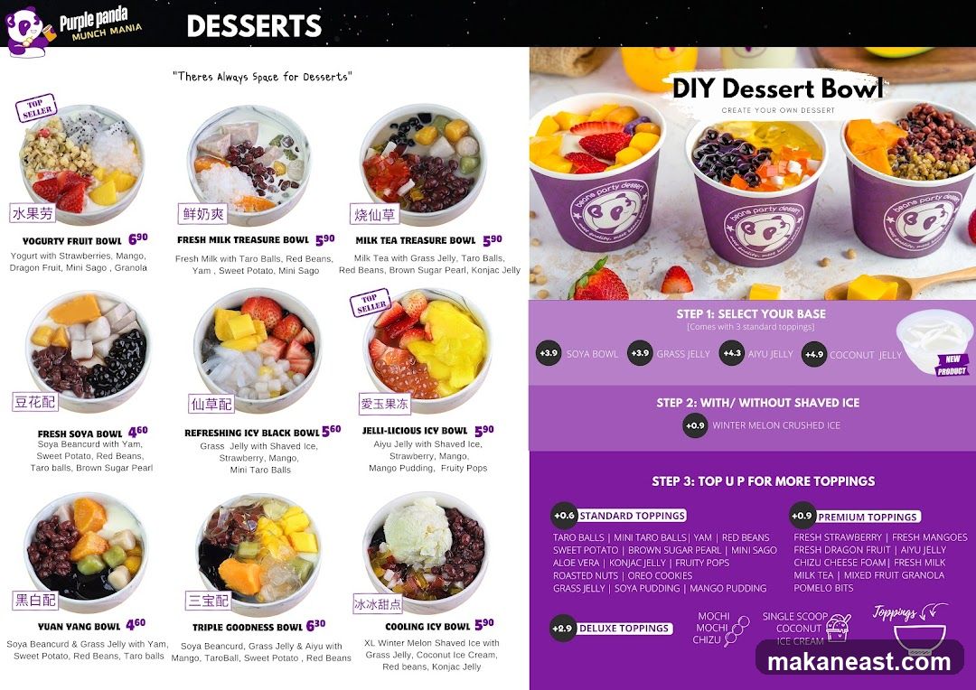 Purple Panda MUNCH MANIA DESSERTS
