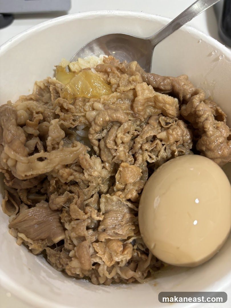 Beef bowl with egg