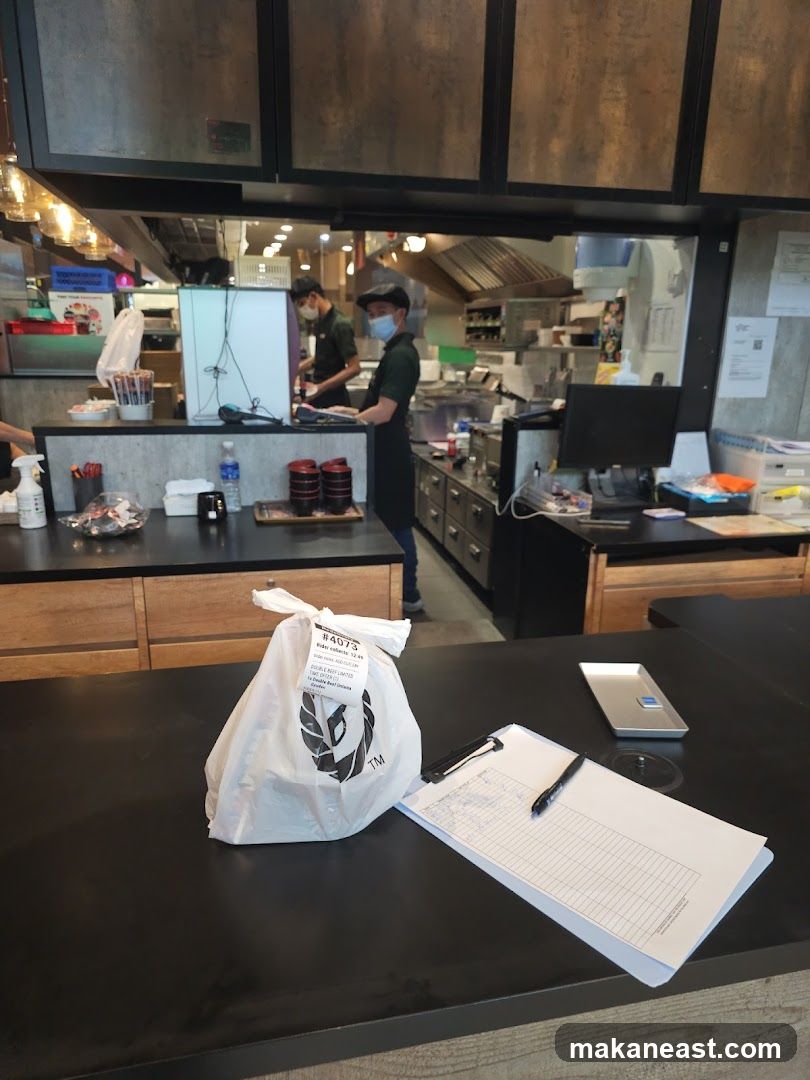 Takeout Bag and Order Sheet