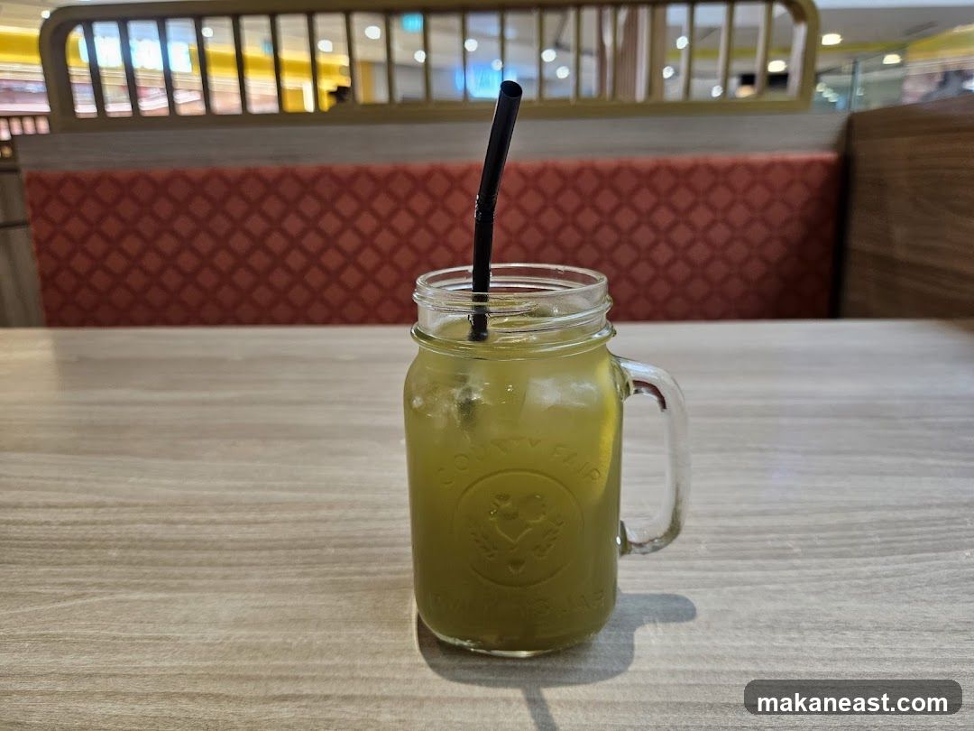 Iced Green Tea in a Mason Jar