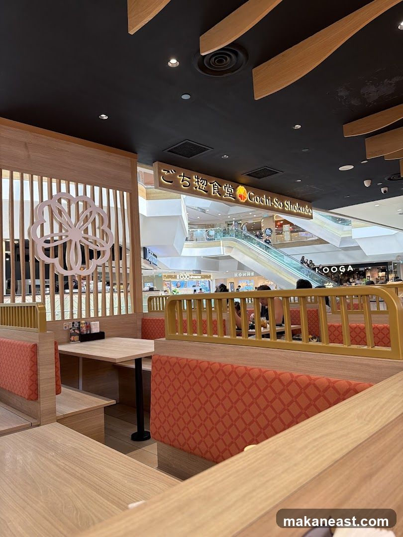 Restaurant Interior with Signage