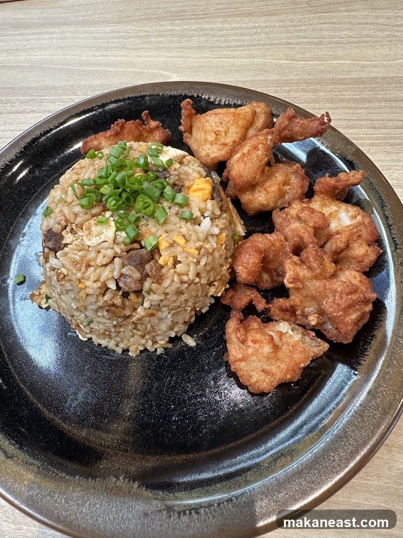 Fried Rice with Crispy Chicken Bites