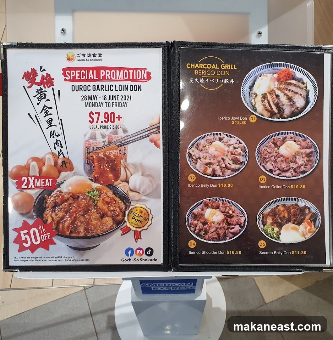 Gochi-So Shokudo Menu