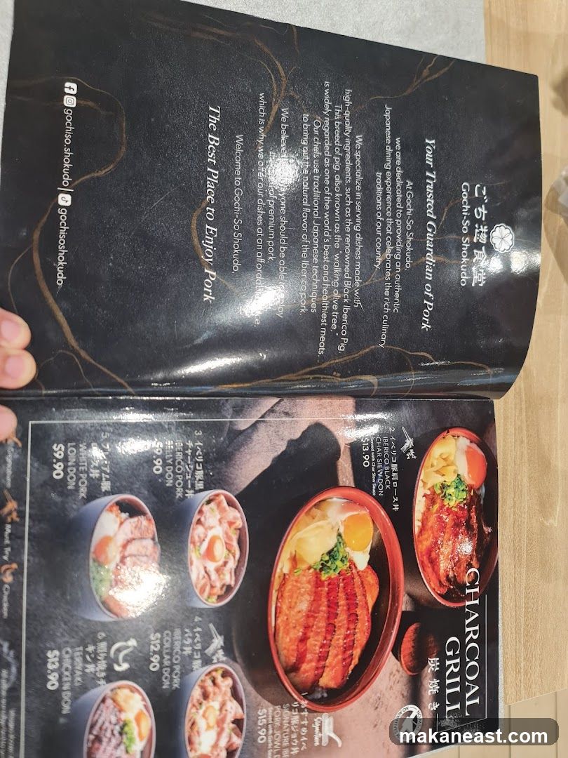 Gochi-So Shokudo Menu