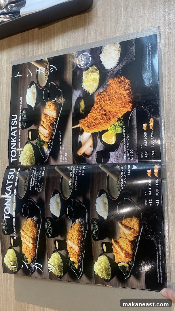 Tonkatsu Menu