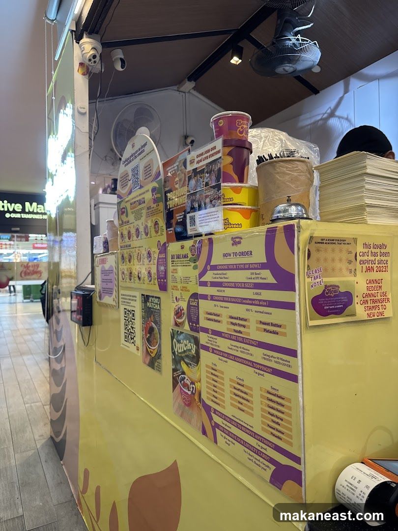 Food stall menu and promotional materials