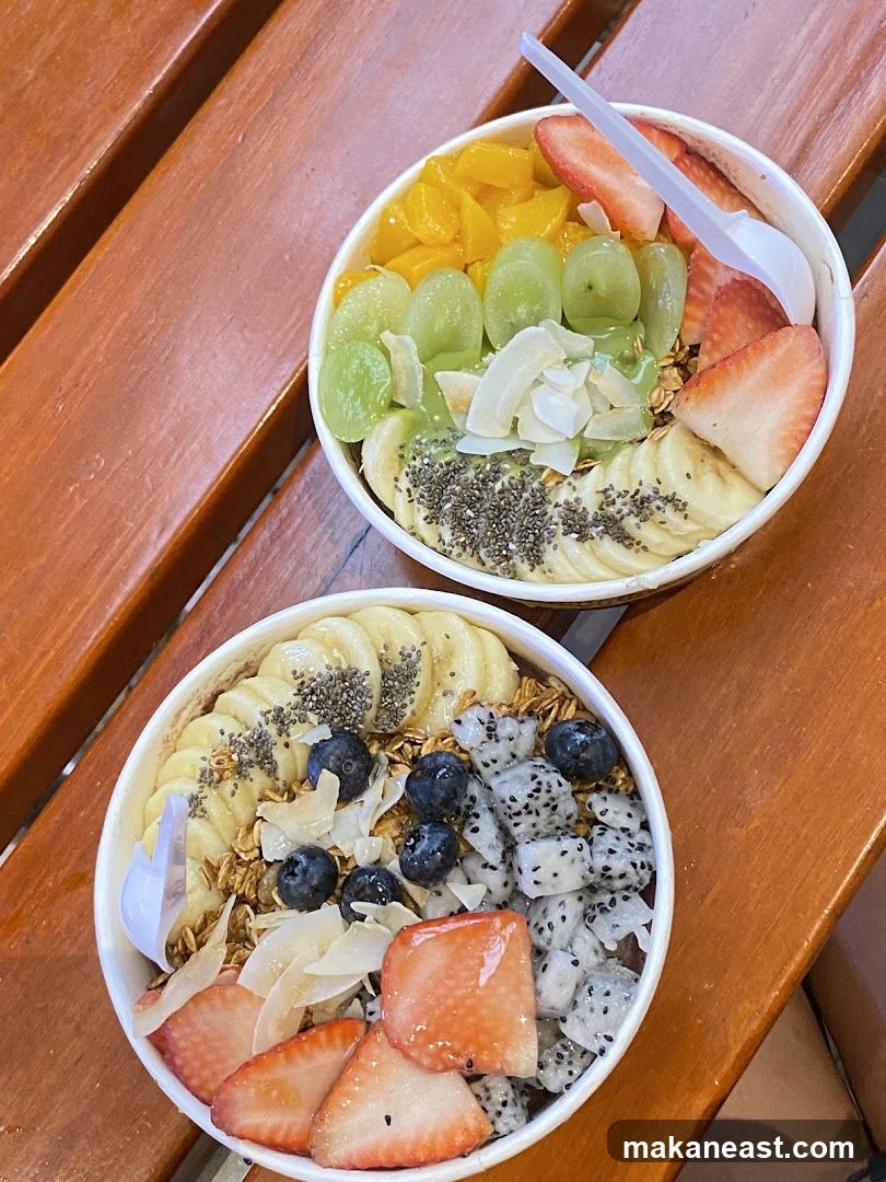 Two fruit bowls