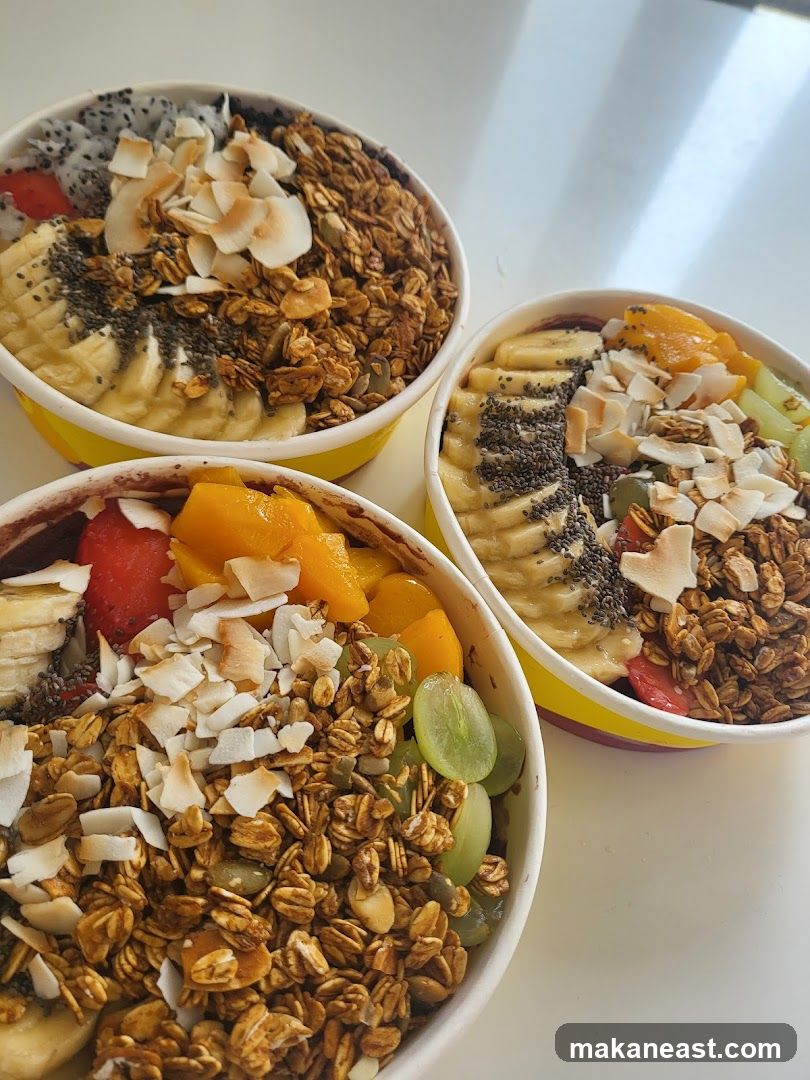 Three Acai Bowls