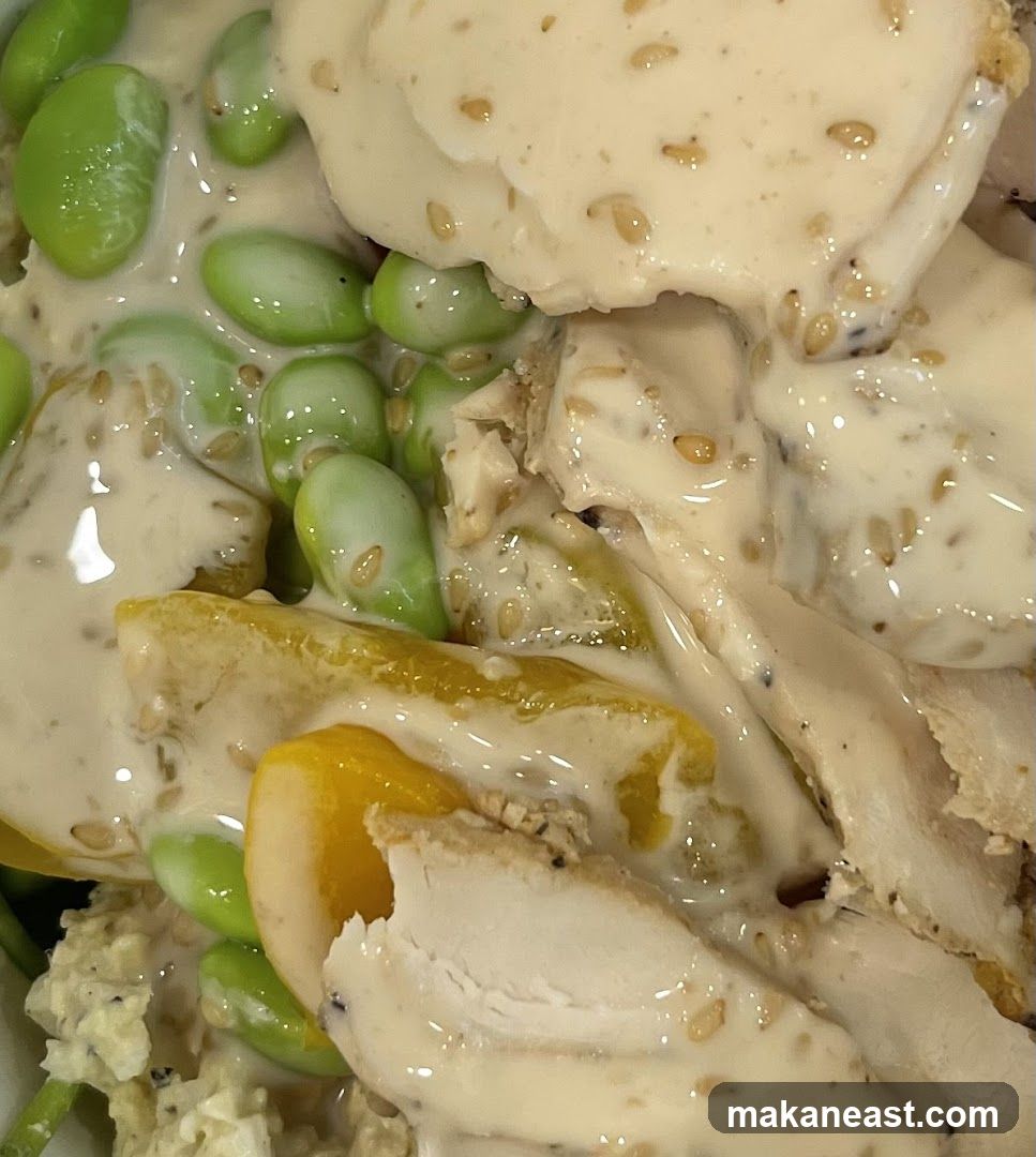 Chicken Salad with Edamame and Mango