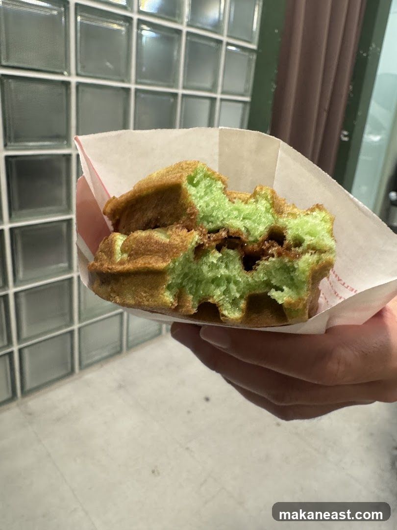 Green Waffle with Filling