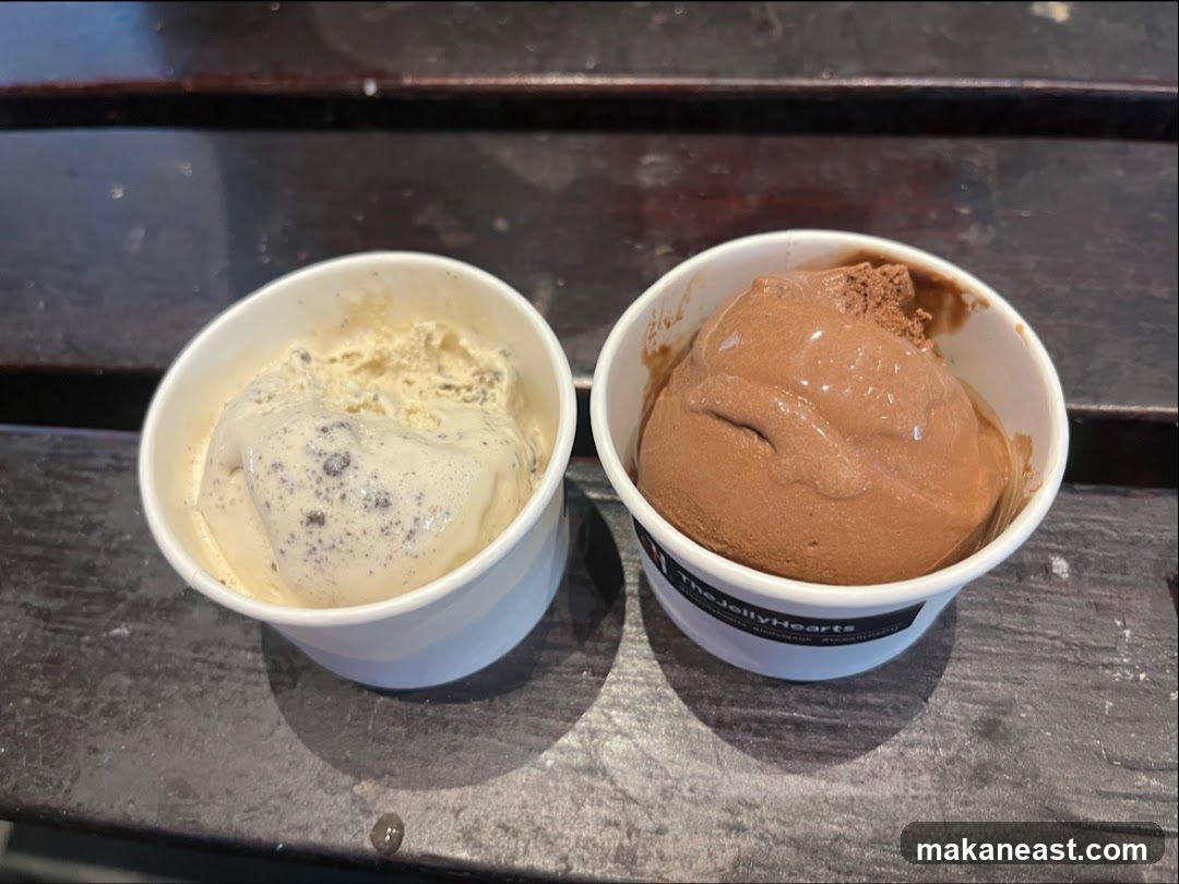 Two cups of ice cream